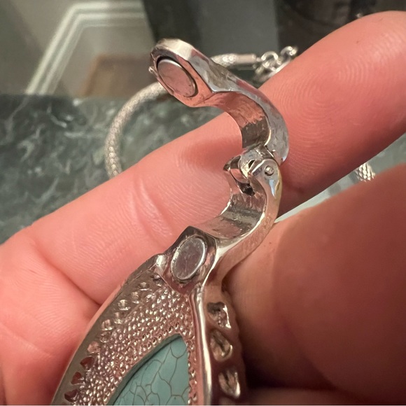 Pendant & Necklace Set - Turquoise Pendant w/ Woven Chain Necklace NWOT - Picture 8 of 17